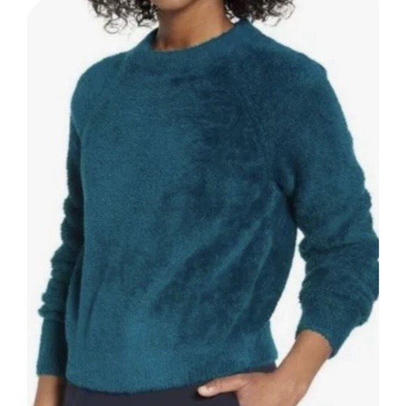 Lou & Grey Women's Cozy Soft Crewneck Sweater Small Georgian Blue NWT $69 - Picture 1 of 10
